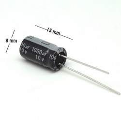 Capacitor electrolítico 1000uF 10V