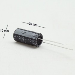 Capacitor electrolítico 1000uF 25V