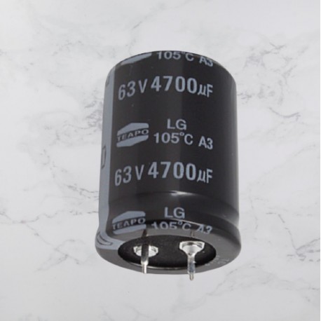 Capacitor / condensador radial electrolítico 4700uF 63V 105ºC 